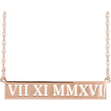 Roman Numeral 18" Necklace and Ring in 14K Gold - Roxx Fine Jewelry