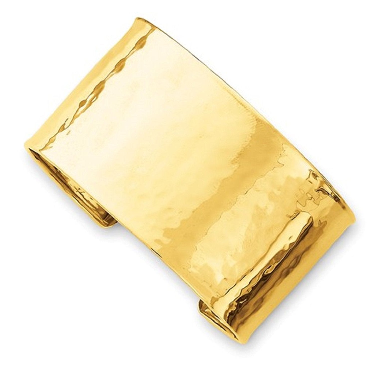 14K Gold Extra Wide Cuff Bangle