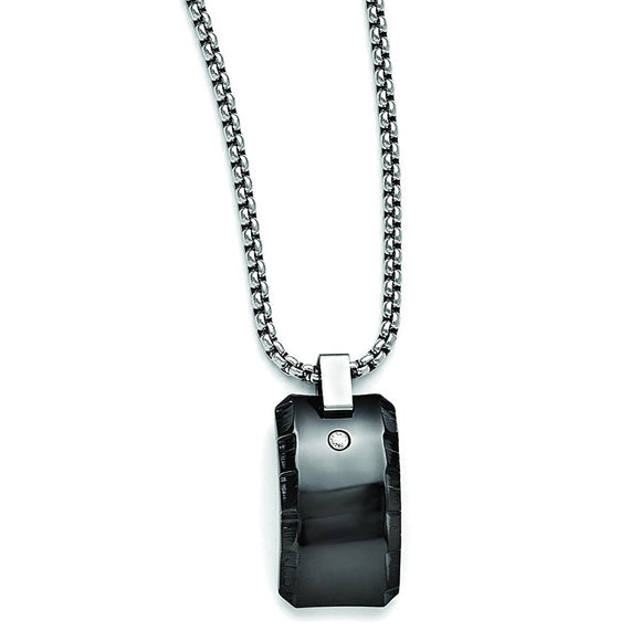 Edward Mirell® Templar™ Collection Black Titanium Chiseled Edge Jewelry - Roxx Fine Jewelry