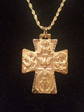 Celtic Inspired Four Way Cross Pendant  in 14K Yellow Gold - Roxx Fine Jewelry