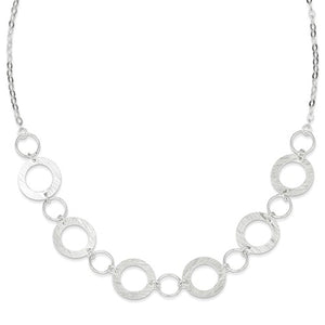 Fancy Circle Link Necklace in Sterling Silver - Roxx Fine Jewelry