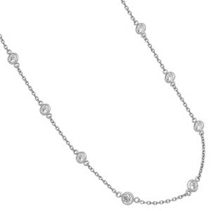 CZ's by the Yard Station Necklace 24" in 3 Colors - Roxx Fine Jewelry