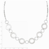 Fancy Circle Link Necklace in Sterling Silver - Roxx Fine Jewelry