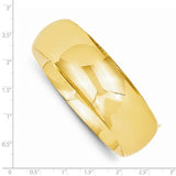 Wide High Polished Bangle Bracelet 11/16" in 14K Yellow Gold - Roxx Fine Jewelry