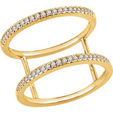 .20 Ct. Double Vision Two Row Negative Space Diamond Ring in 14K Gold - Roxx Fine Jewelry