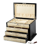 Jewelry Chest "Alana" Contemporary Black Oak and Iced Maple - Roxx Fine Jewelry