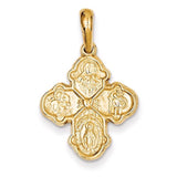 Gothic Four Way Medal in 14K Yellow Gold - Roxx Fine Jewelry
