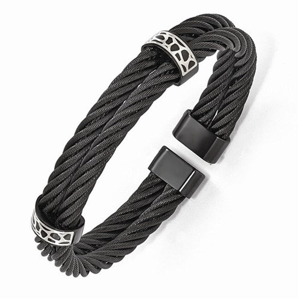 Edward Mirell® Cobblestone™ Double Cable Titanium Bracelet - Roxx Fine Jewelry