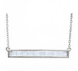 Baguette Diamond Bar Necklace .50 Ct in 14K Gold - Roxx Fine Jewelry