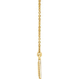 Engravable Petite Bar Diamond Necklace .167 Ct in 14K Gold