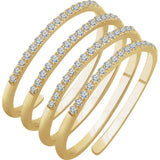 Fancy Diamond Spring Ring .50 Cts. in 14K Rose, White or Yellow Gold - Roxx Fine Jewelry