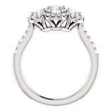 1.00 Ct. Triple Halo Diamond Engagement Ring 14K White Gold - Roxx Fine Jewelry