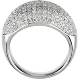 Pave Set 1.75 Ct. TCW Diamond Dome Ring in 14K White Gold