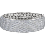 Diamond Bangle 16 Ct Pave "Park Avenue" Bracelet in 18K White Gold - Roxx Fine Jewelry