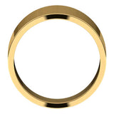 Flat Top 12mm Wide Tapered Band in 14K Yellow Gold