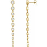 302® Linear Drop Earrings featuring 2 Cts. TCW Lab Grown Diamonds in 14K Gold