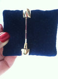 High Polished Bangle Bracelet 5/16" in 14K Yellow Gold - Roxx Fine Jewelry