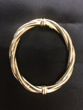 8.0mm Twisted Hinged Bangle in 14K Yellow Gold - Roxx Fine Jewelry