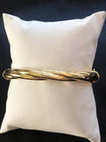 8.0mm Twisted Hinged Bangle in 14K Yellow Gold - Roxx Fine Jewelry