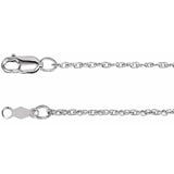 1.5mm Loose Rope Chain in 18K Rose, White, or Yellow Gold