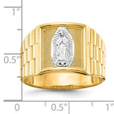 Our Lady of Guadalupe Men's Ring in 14K Two Tone Gold