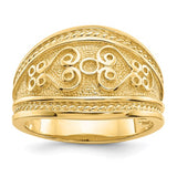 Etruscan Inspired Heart Scroll Ring