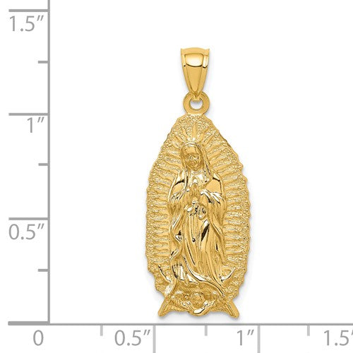 Our Lady of Guadalupe Pendant in 14K Yellow Gold – Roxx Fine Jewelry