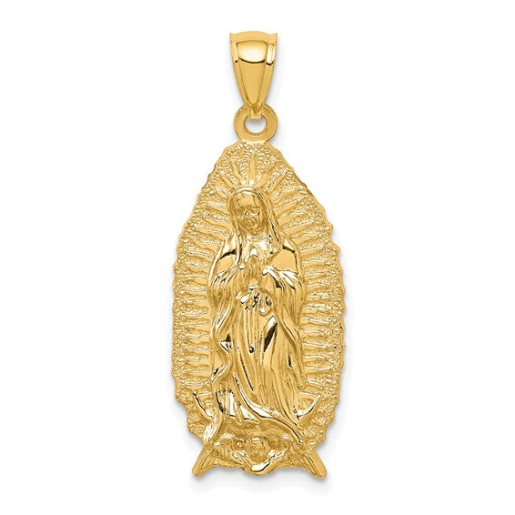 Our Lady of Guadalupe Pendant in 14K Yellow Gold – Roxx Fine Jewelry
