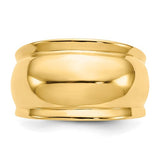 Ridged Edge Dome Ring in 14K Yellow Gold
