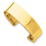 Polished Cuff Bracelet 19mm in 14K White or Yellow Gold - Roxx Fine Jewelry