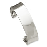 Polished Cuff Bracelet 19mm in 14K White or Yellow Gold - Roxx Fine Jewelry