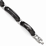Edward Mirell Midnight Cable Collection Black Titanium Link Bracelet EMB136-8 - Roxx Fine Jewelry