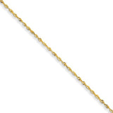 1.3mm Diamond Cut Twisted Rope Chain in 14K Yellow Gold - Roxx Fine Jewelry