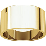 Flat Top 10mm Wide Barrel Style Wedding Band in 14K Yellow Gold - Roxx Fine Jewelry