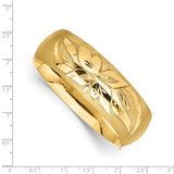 Wide Florentine Engraved Bangle Bracelet 13/16" in 14K Yellow Gold