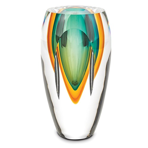 Badash® Crystal Astra Green Art Glass Vase - Roxx Fine Jewelry