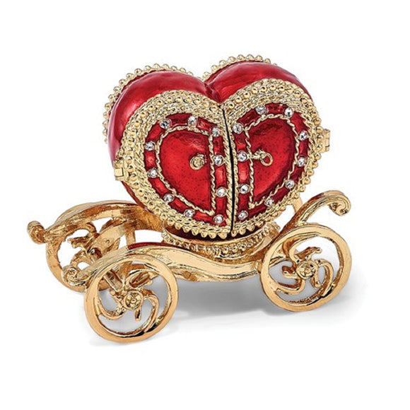 Heart Shaped Carriage Ring Holder and Necklace - Roxx Fine Jewelry