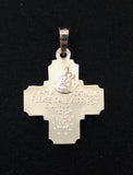 Petite Four Way Cross Medal in 14K White or Yellow Gold 22 x 18 - Roxx Fine Jewelry