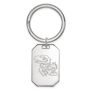 KU Jayhawks® Key Ring in Sterling Silver Official NCAA® Licensed