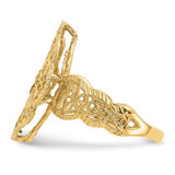 Arabesque Design Filigree Ring in 14K White or Yellow Gold
