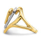 Open Hearts Ring in Two-Tone 14K Gold