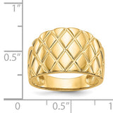 Marquise Pattern 14mm Wide Tapered Dome Ring