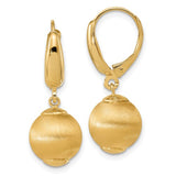 Gold Ball Dangle Earrings in 14K Yellow Gold