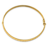 Leslie's Diamond Cut Textured Bangle Bracelet in 14K Yellow Gold
