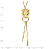 Tiger Doorknocker Necklace in 14K Yellow Gold
