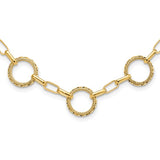 Leslie's Fancy Snaffle Link Necklace and Bracelet in 14K Yellow Gold