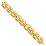 "Quadrato" Fancy Square Link Bracelet in 14K Yellow Gold