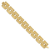 "Quadrato" Fancy Square Link Bracelet in 14K Yellow Gold