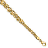 Leslie's Fancy Beaded Necklace, Bracelet and Earrings in 14K Yellow Gold