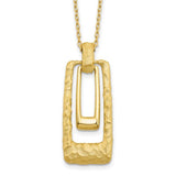Doorknocker Necklace and Dangle Earrings in 14K Yellow Gold